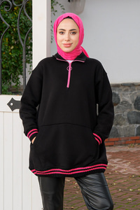 Kanguru Cep Sweat Siyah