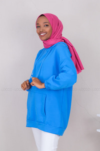 Uygun Fiyatlı KANGURU CEPLI KAPSONLU SWEAT MAVI | Loccomoda.com 