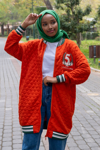 Uygun Fiyatlı KAPITONE KOLEJ CEKET TURUNCU | Loccomoda.com 