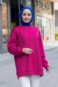 Uygun Fiyatlı KAPITONE TUNIK FUSYA | Loccomoda.com 