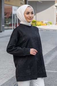 Uygun Fiyatlı KAPITONE TUNIK SIYAH | Loccomoda.com 