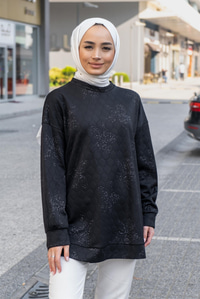 Uygun Fiyatlı KAPITONE TUNIK SIYAH | Loccomoda.com 