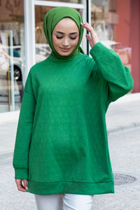 Uygun Fiyatlı KAPITONE TUNIK YESIL | Loccomoda.com 