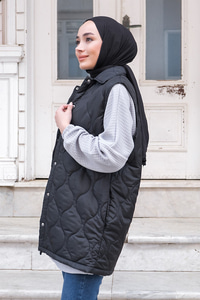 Uygun Fiyatlı KAPITONE YELEK  SIYAH | Loccomoda.com 