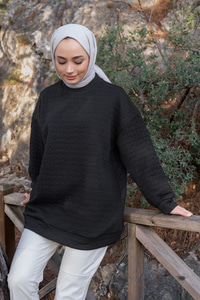 Uygun Fiyatlı KAPITONELI TUNIK SIYAH | Loccomoda.com 