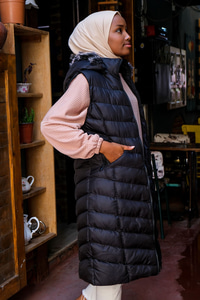 Uygun Fiyatlı KAPSONLU SISME YELEK SIYAH | Loccomoda.com 