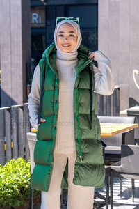 Uygun Fiyatlı KAPSONLU SISME YELEK YESIL | Loccomoda.com 