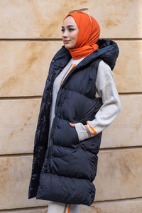 Uygun Fiyatlı KAPSONLU YELEK SIYAH | Loccomoda.com 