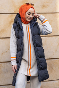 Uygun Fiyatlı KAPSONLU YELEK SIYAH | Loccomoda.com 