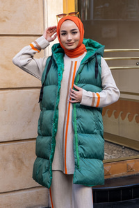 Uygun Fiyatlı KAPSONLU YELEK YESIL | Loccomoda.com 