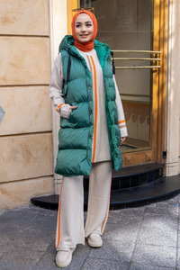 Uygun Fiyatlı KAPSONLU YELEK YESIL | Loccomoda.com 