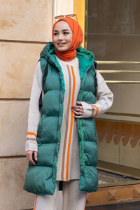 Uygun Fiyatlı KAPSONLU YELEK YESIL | Loccomoda.com 