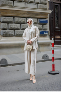 Kapüşonlu Fermuarlı Takım Taş