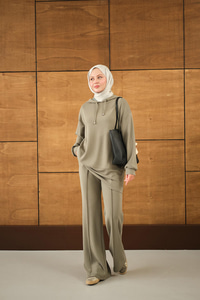 Kapüşonlu İkili Takım Yeşil