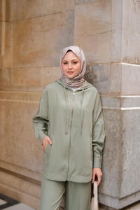 Kapüşonlu Modal Takım Yeşil