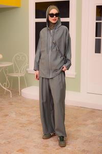 Kapüşonlu Modal Takım Yeşil