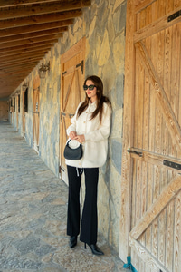 Kapüşonlu Triko Ceket Bej