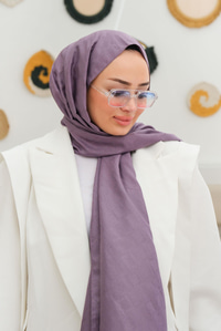 Kare Desen Jakar Şal Lila