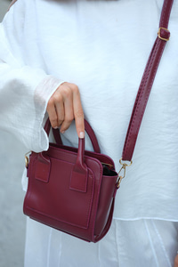 Kare Model Çanta Bordo