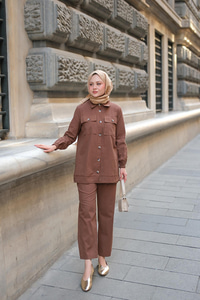 Kargo Cepli Takım Kahverengi