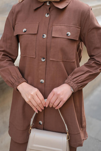 Kargo Cepli Takım Kahverengi