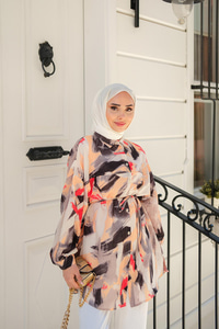 Karışık Desen Kraş Gömlek Siyah