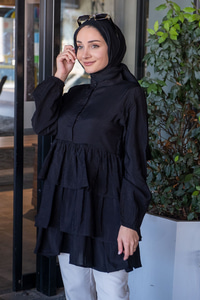 Uygun Fiyatlı KAT KAT GOMLEK SIYAH | Loccomoda.com 