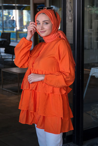 Uygun Fiyatlı KAT KAT GOMLEK TURUNCU | Loccomoda.com 