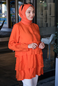 Uygun Fiyatlı KAT KAT GOMLEK TURUNCU | Loccomoda.com 