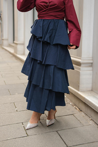 Kat Kat Valonlu Etek Lacivert