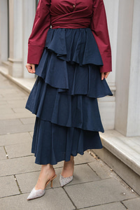 Kat Kat Valonlu Etek Lacivert