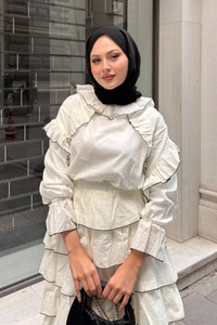 Kat Kat Vual Etekli Takım Bej