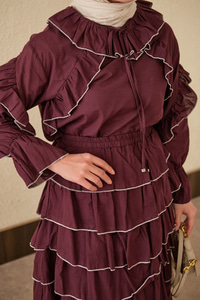 Kat Kat Vual Etekli Takım Bordo