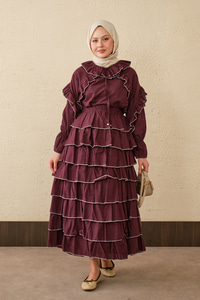 Kat Kat Vual Etekli Takım Bordo