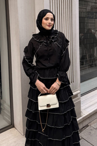 Kat Kat Vual Etekli Takım Siyah