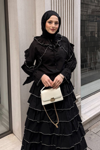 Kat Kat Vual Etekli Takım Siyah