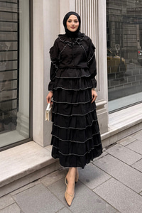 Kat Kat Vual Etekli Takım Siyah