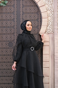 KAT KAT YAKASI TUL DETAY ABIYE SIYAH