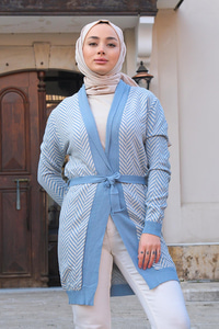 KATLAMA YAKA ZIKZAK DESEN HIRKA BEBE MAVI