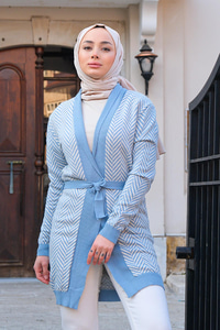 KATLAMA YAKA ZIKZAK DESEN HIRKA BEBE MAVI