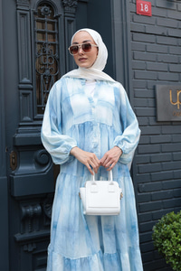 Katleya Model Elbise Mavi