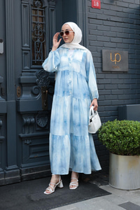 Katleya Model Elbise Mavi