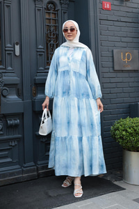 Katleya Model Elbise Mavi