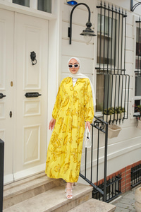 Katleya Model Elbise Sarı