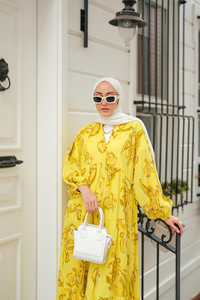 Katleya Model Elbise Sarı