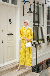 Katleya Model Elbise Sarı