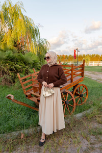 Kaüpşonlu Kısa Triko Ceket Kahverengi