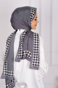 Uygun Fiyatlı KAZ AYAGI DESENLI SAL ANTRASIT | Loccomoda.com 