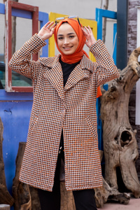 Uygun Fiyatlı KAZ AYAGI KABAN TURUNCU | Loccomoda.com 