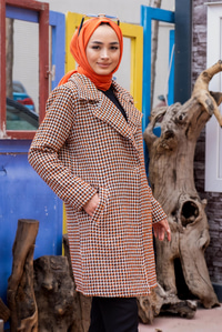 Uygun Fiyatlı KAZ AYAGI KABAN TURUNCU | Loccomoda.com 